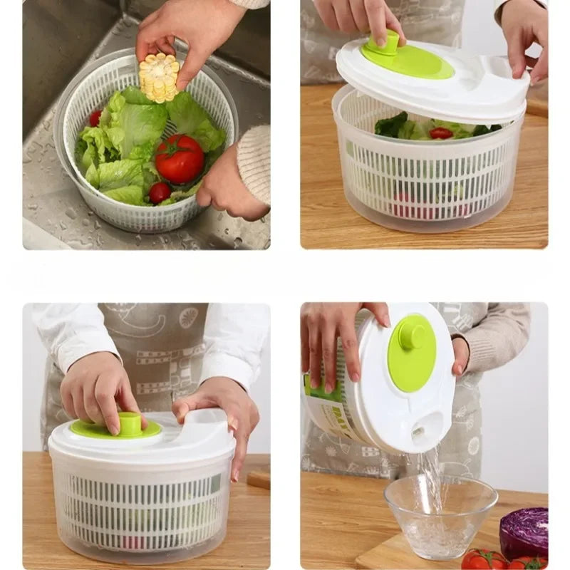Multifunction Salad Spinner Lettuce Dryer Manual Vegetable