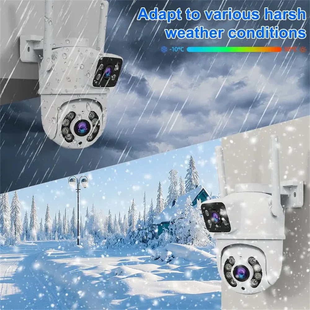 8MP 4K Wifi Surveillance Camera Dual Lens Wireless Security