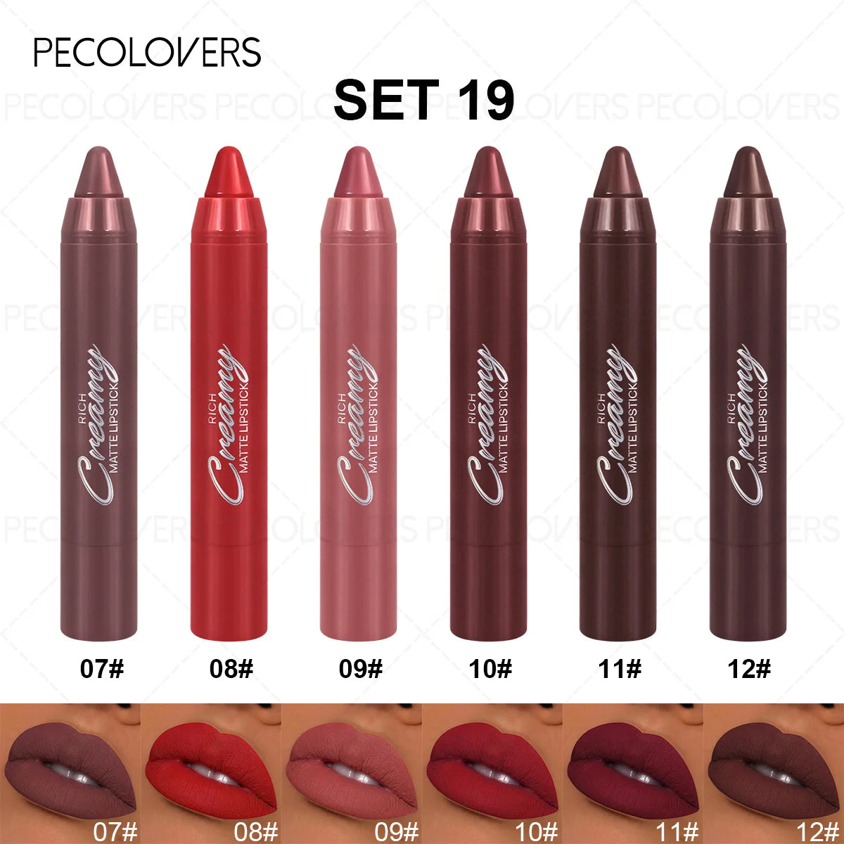 6PCS/SET Creamy Matte Lipstick Kit, 6 Versatile