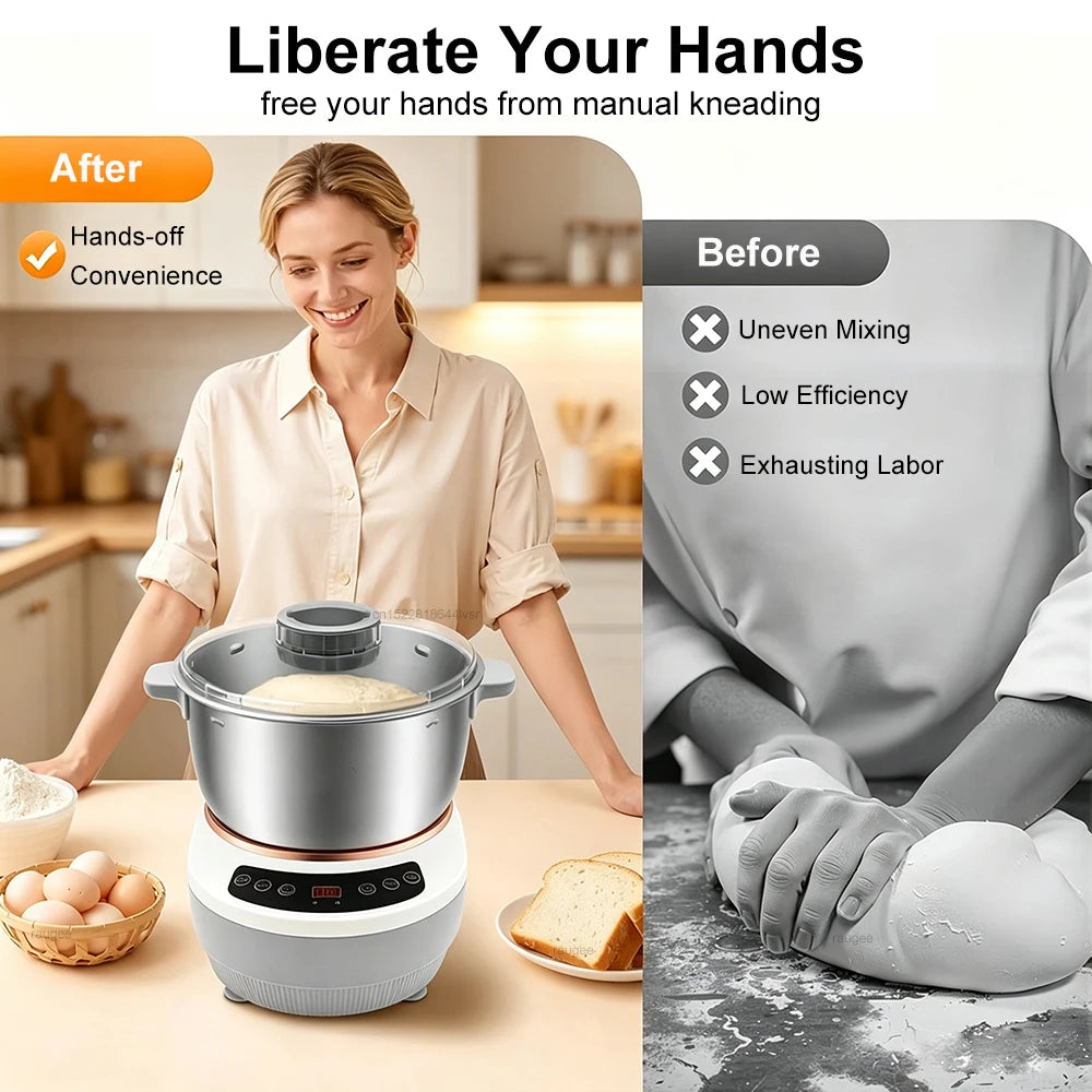 Electric Bread Dough Mixer 7L Stainless Steel Bowl Dough Mixer
