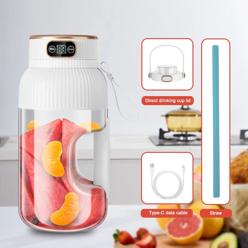 1000ML Portable Juicer Blender Fruit Juicer USB Charging