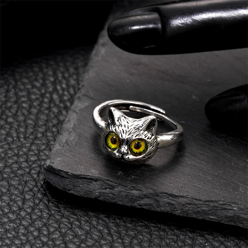 Vintage Silver Color Butterfly Ring For Women Versatile Fashion Girl Accessories Owl Angel Wing Animal Irregular Rings Jewelry