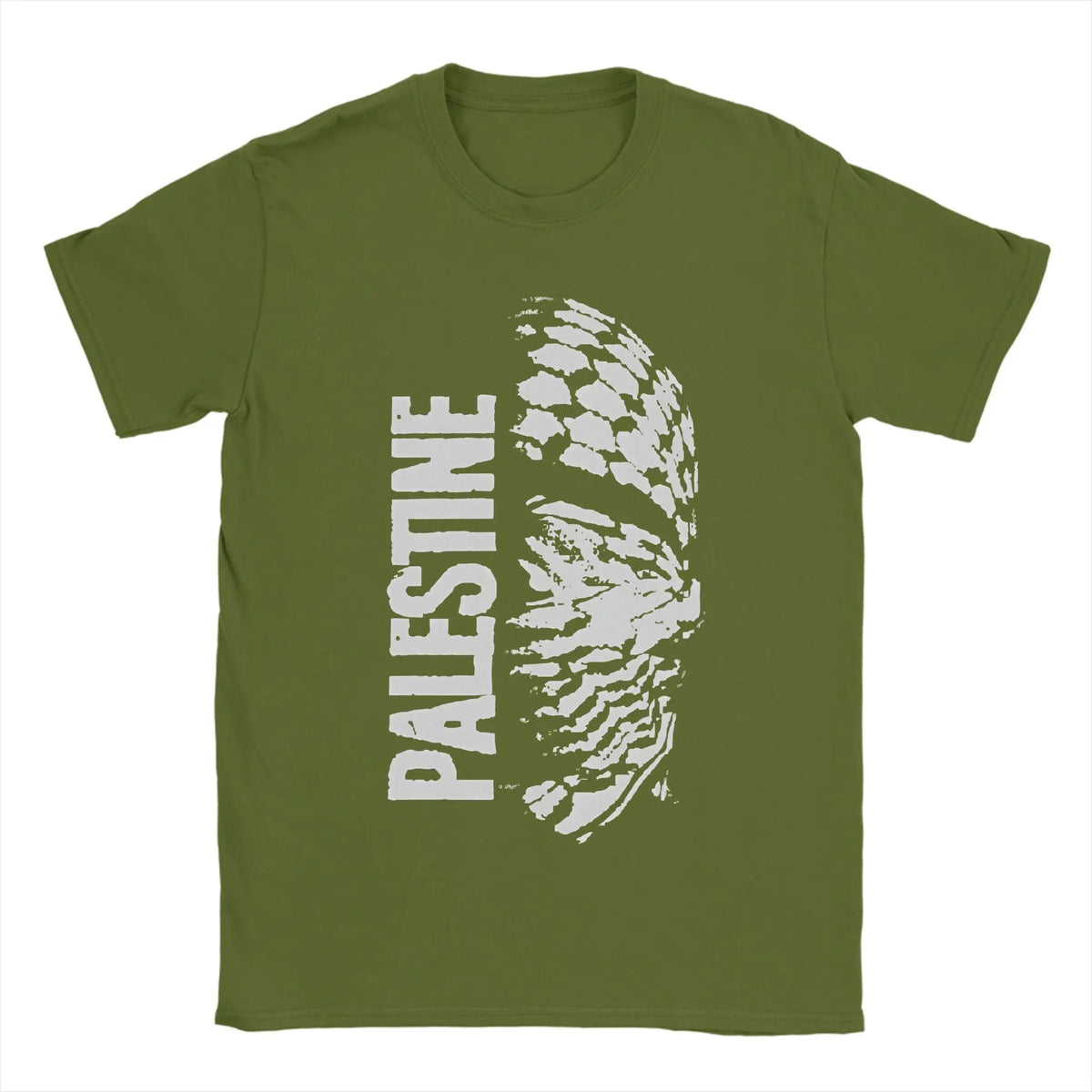 Men's Palestine Map  T Shirts  Cotton Clothing Novelty Short Sleeve Crewneck Tee Shirt Plus Size T-Shirts