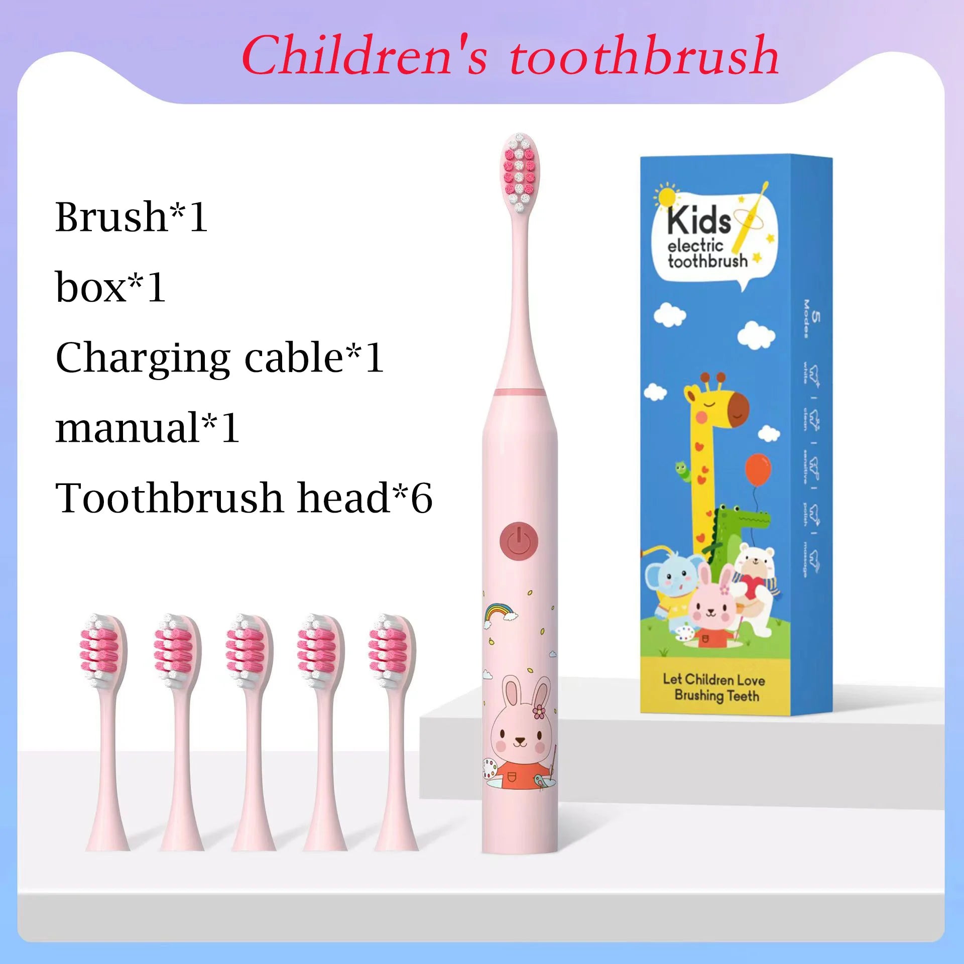 Children's Clean Sonic Electric Toothbrush Cartoon