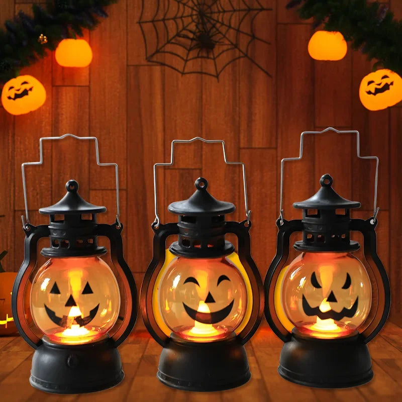 Halloween Pumpkin Ghost Face Lamp Portable Skull Decoration