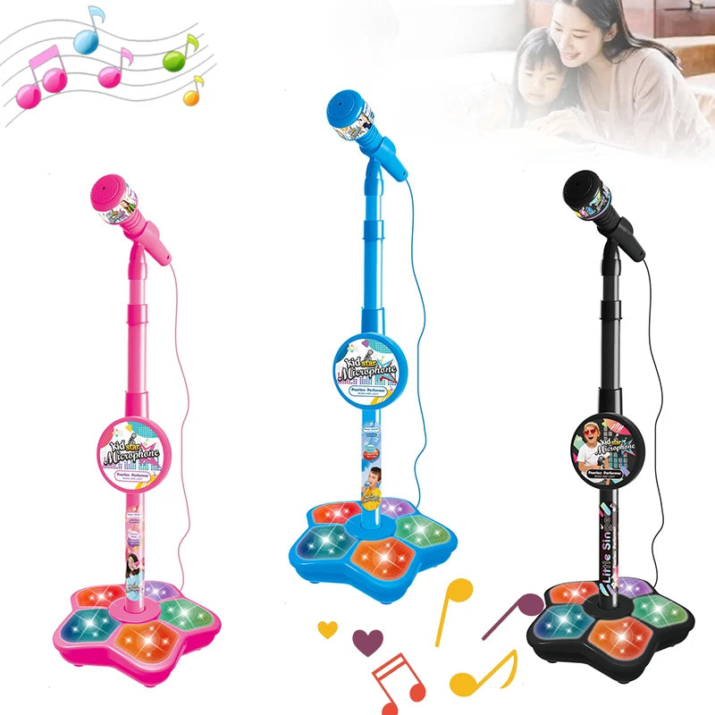 Kids Microphone Stand Toy, Portable Children's Karaoke