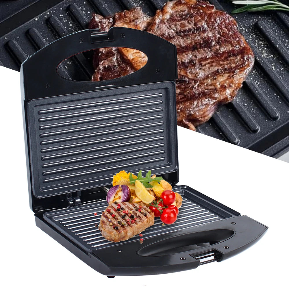 Automatic Double-Sided Steak Grill 850W Non-Stick Electric Baking Pan for Household Quick Cooking
