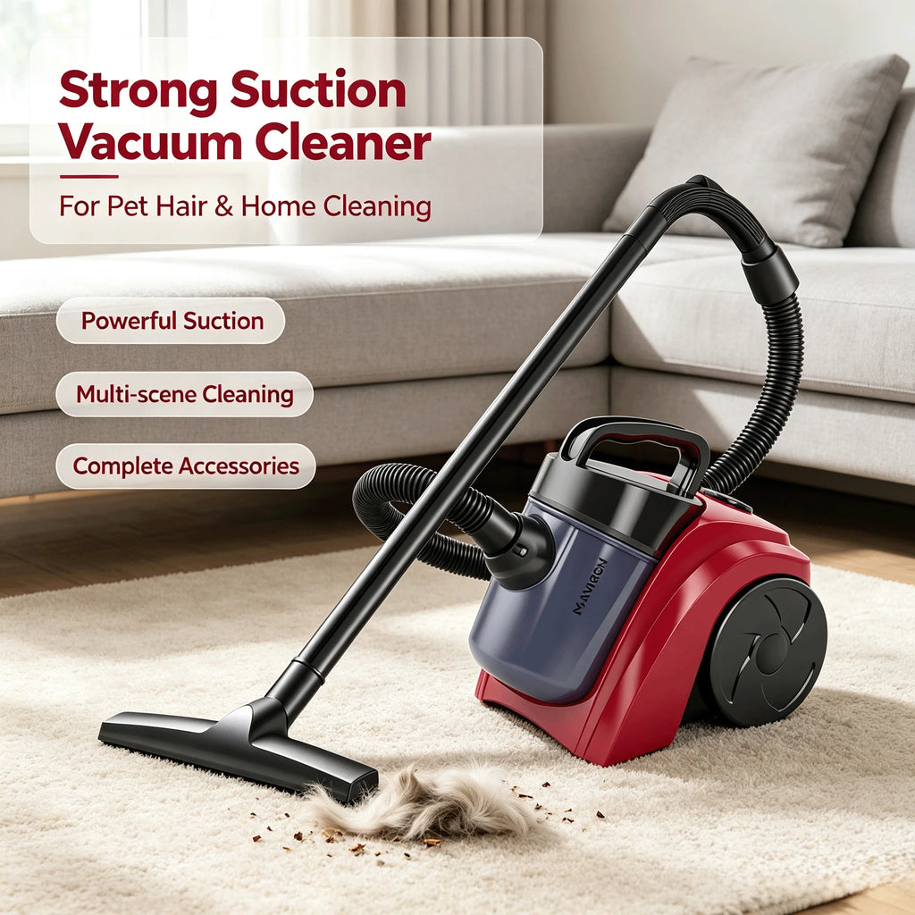 1000W Canister Vacuum Cleaner Bagless Household