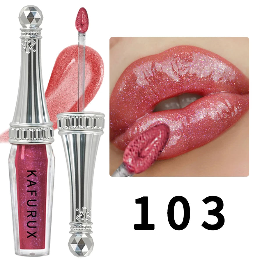 6 Colors Glitter Liquid Lipsticks Shimmer Shiny Lipgloss Pearlescent