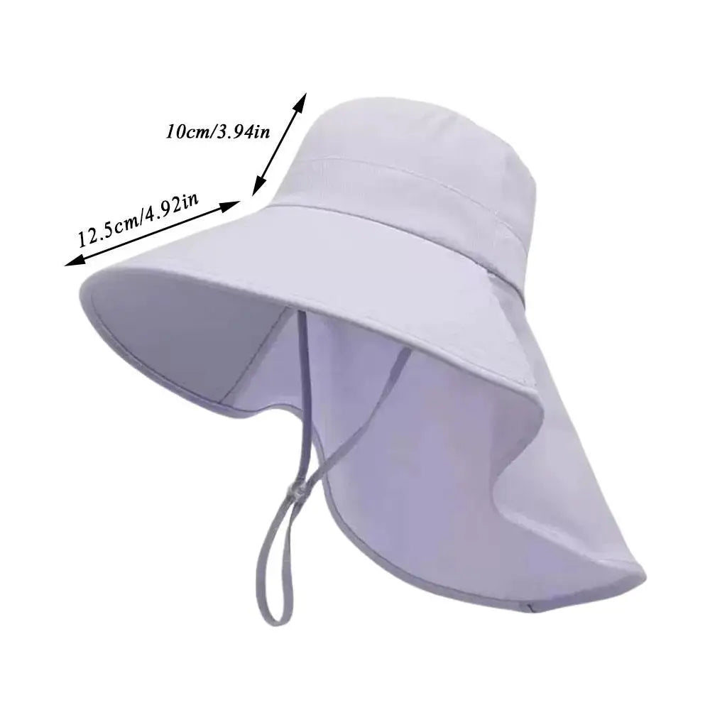 HOT Women's Sun Hat Summer Quick Dryng UV Protection Fisherman Cap Wide Brim Bucket Hat With Neck Hiking Cover Sunshade Cap 2025
