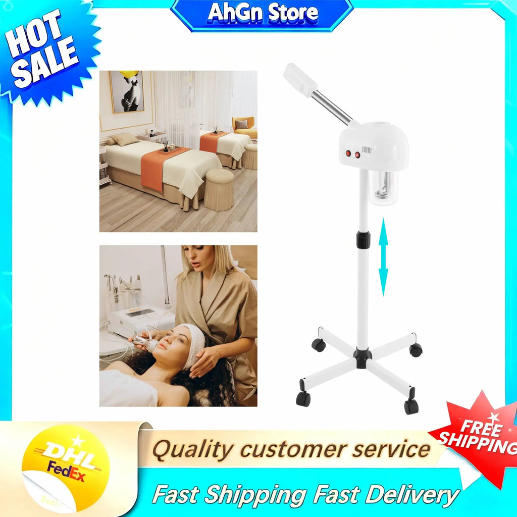Ozone Facial Steamer Skin Care Equipment Height Adjustable 750ML