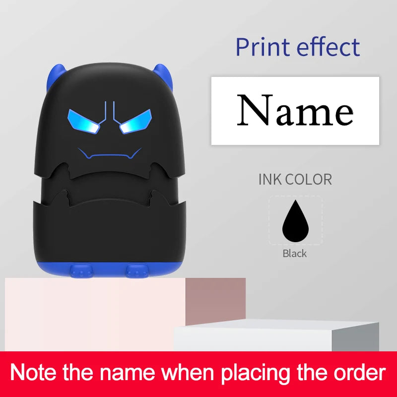 Custom Cartoon Baby Name Stamp Kit - Reusable for Cotton