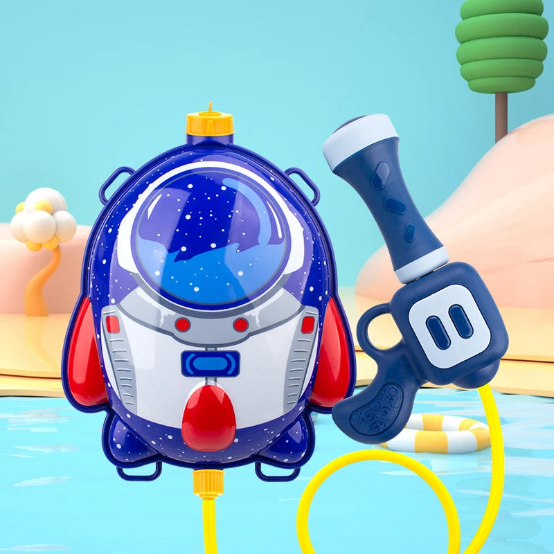 Children's water gun splashing toys Backpack water gun Summer beach toys Water fight Boys girls Backpack water gun outing toys C