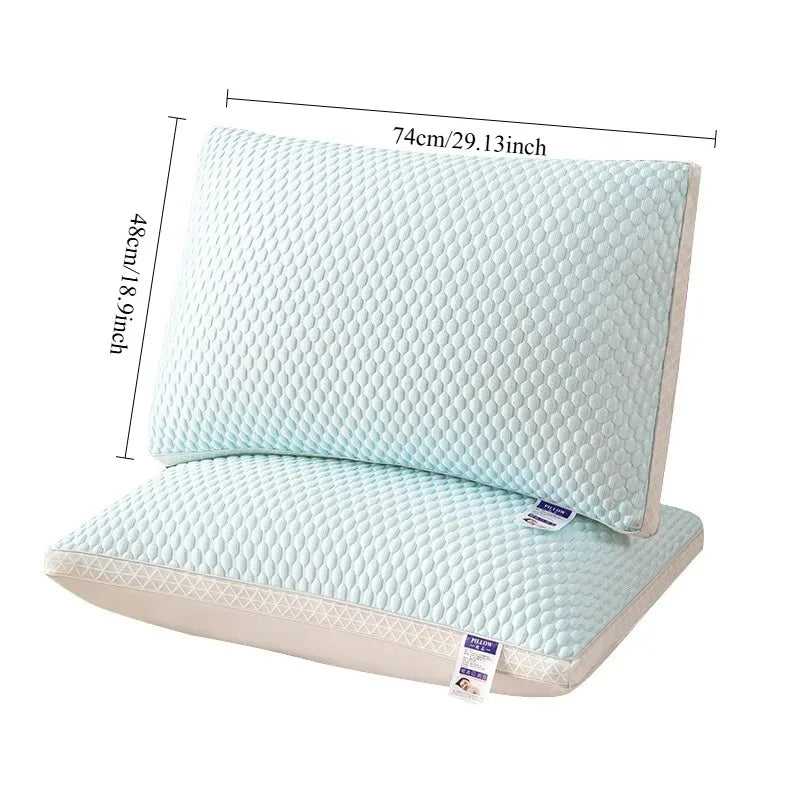 1PC Cool Bean Ice Silk Pillow Down Alternative Microfiber Filling Breathable