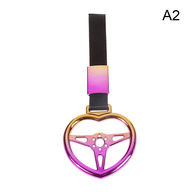 1Pc Train Bus Handle Hand Strap Drift Charm Strap Drift Auto Accessories Car Styling Car Heart Straps Front Tow Hook