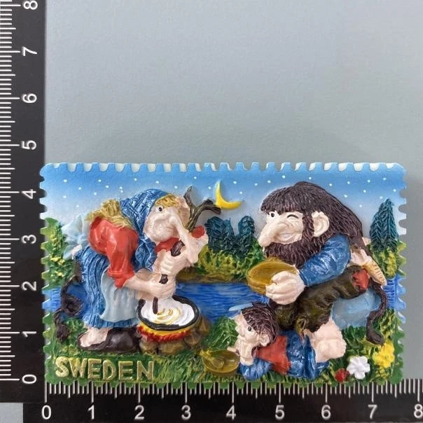 Sweden Amorous Feelings Fridge Magnets Tourist Souvenirs Crafts Refrigerator magnet Decoration Articles Handicraft Gifts