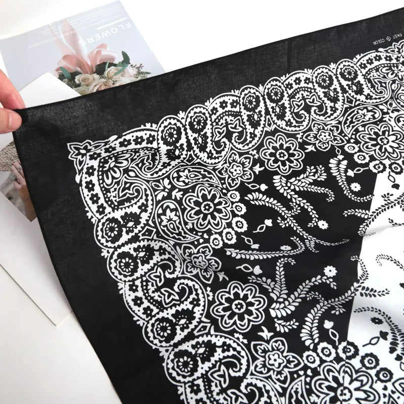 Unisex Hip Hop Women Men Bandana Scarf Punk Square Bandanas Headwear Fashion