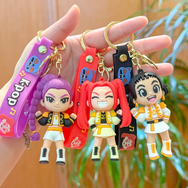 2026 K-pop Idol Group Keychain Rumi Mira Zoey Anime Figure Keyrings PVC