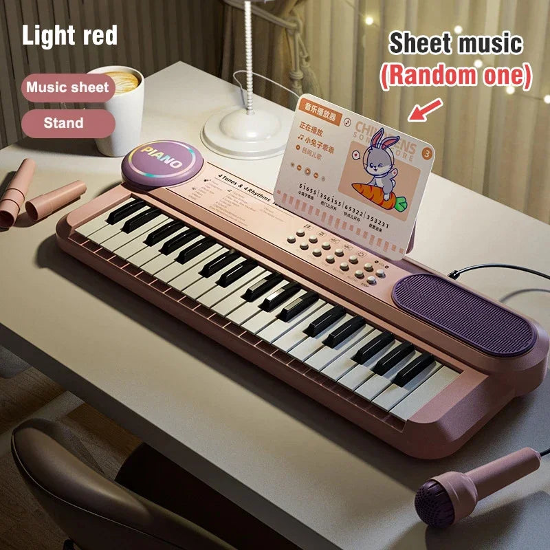 Kids Piano Keyboard 37-Key Multi-Functional with Microphone