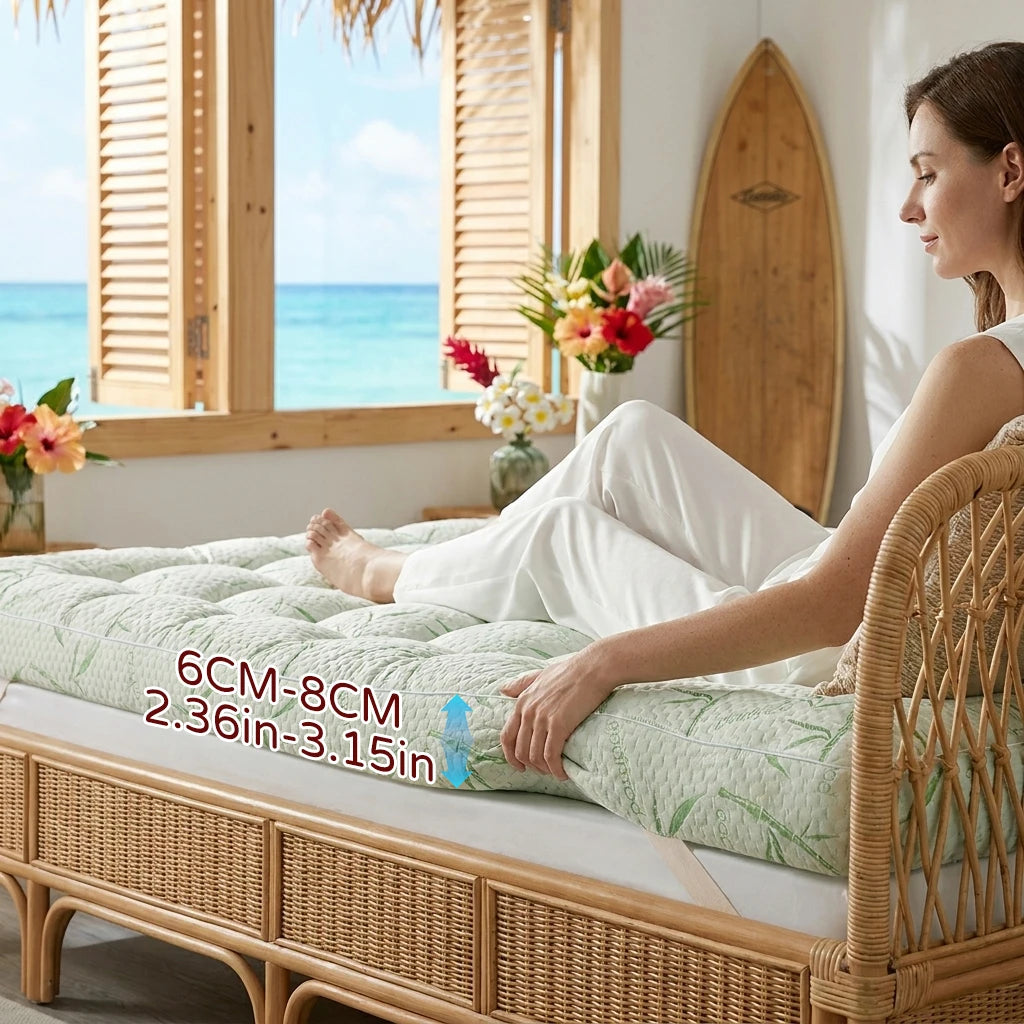 Cooling Mattress  Made Of Bamboo Fibers  With A Thick Cooling Pad Design