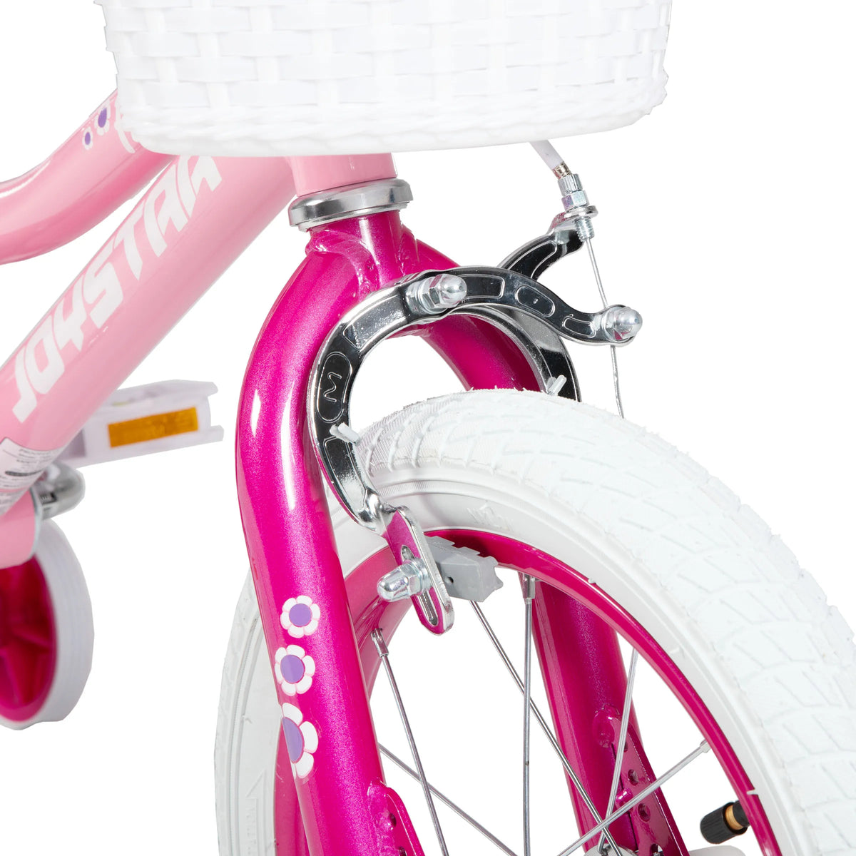 JOYSTAR Petal Girls Bike for Kids Ages 2-10 with Training Wheels Basket Streamers