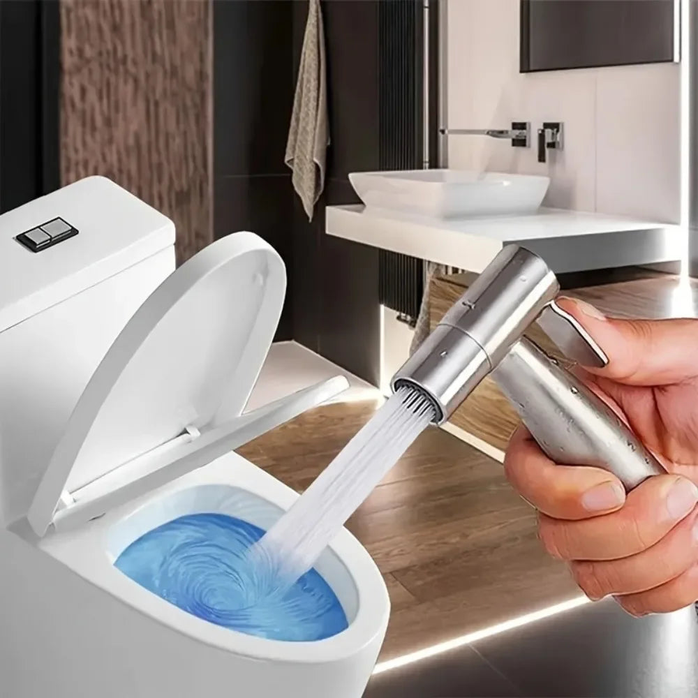 3Pcs Stainless Steel Bidet Sprayer High Pressure Handheld Adjustable for Personal Hygiene Pet Bathroom Shower Set