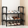 Black Elevated Shoe Rack Small  Simple Multi-layer Shoe Cabinet Home Entrance