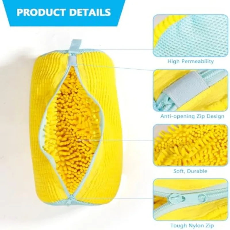 Laundry Bags Shoe Washing Machine Bag-with Zipper Laundry Bag with Rich Fluff Inside