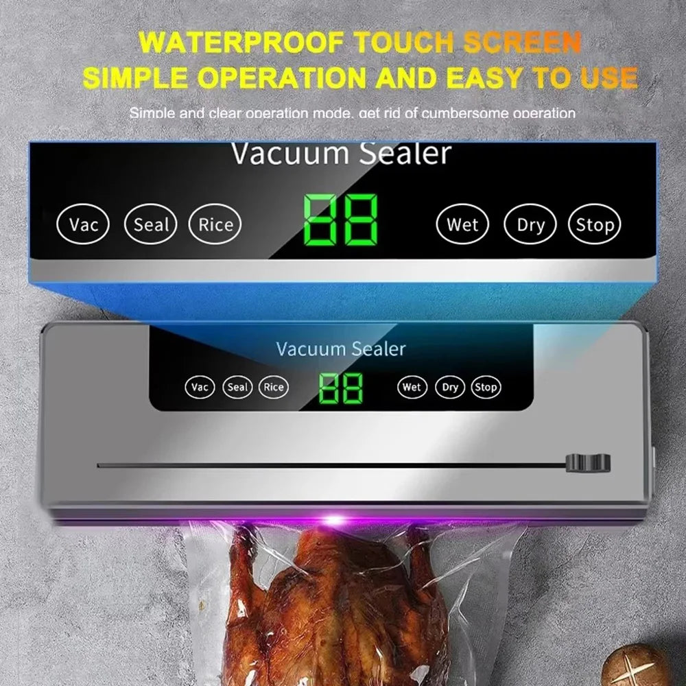 Electric Vacuum Sealer Kitchen Food Storage Seal Touch Button Dry/Wet