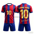 2026 Fashion New AI Yamal No.10 3D Breathable Football Summer Children's Adult T-shirt Shorts Loose Set Parent Child Clothing