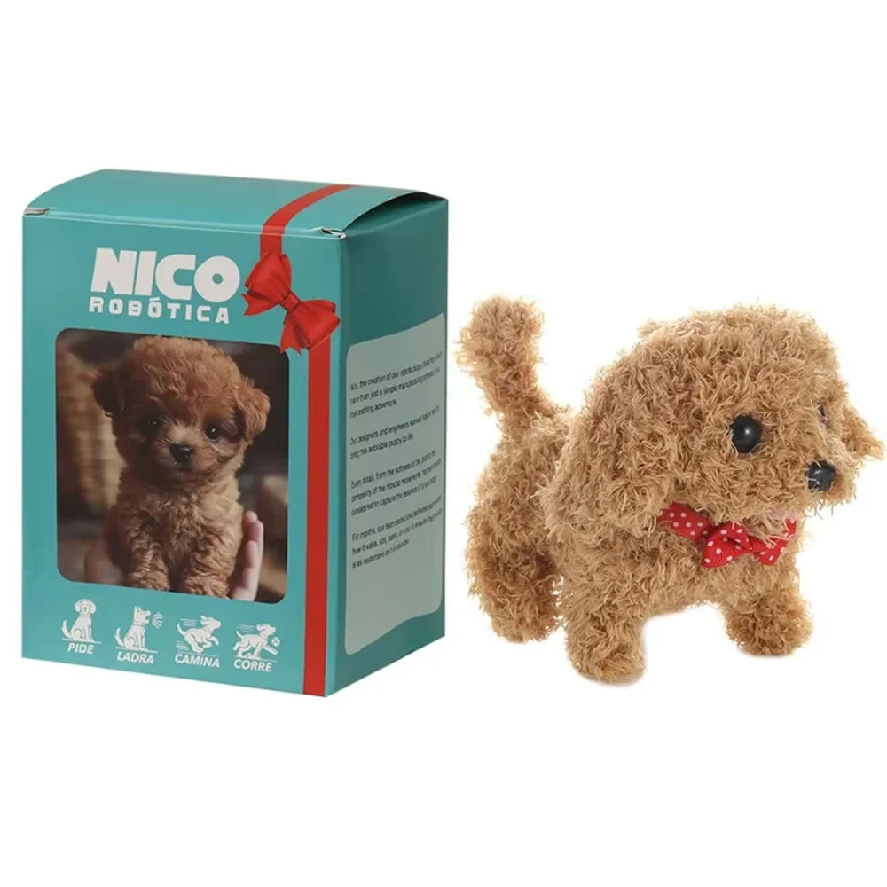 2026 Hot Fashion Interactive Robot Puppy Plush Toy – Walking, Barking, Tail Wagging,