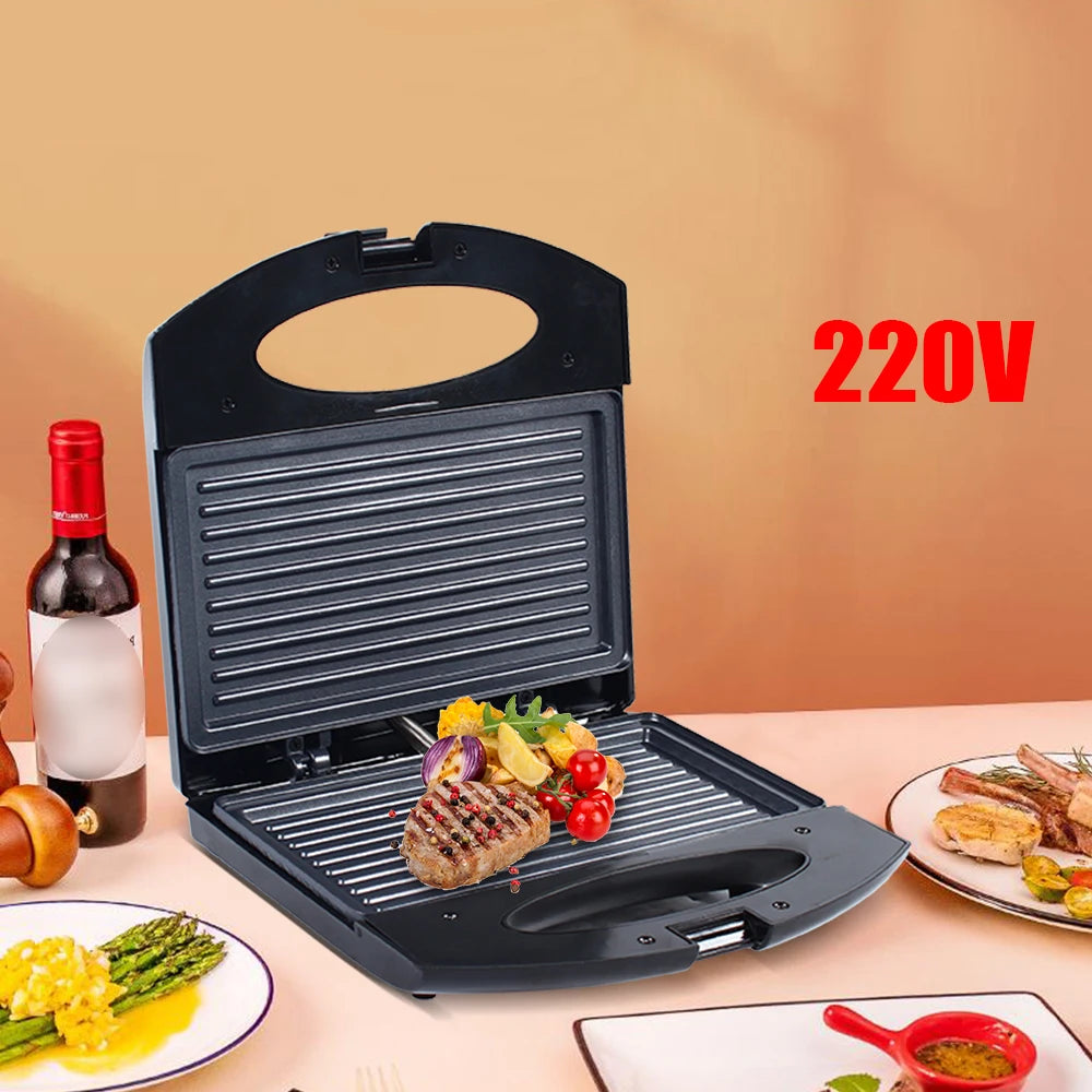 Automatic Double-Sided Steak Grill 850W Non-Stick Electric Baking Pan for Household Quick Cooking