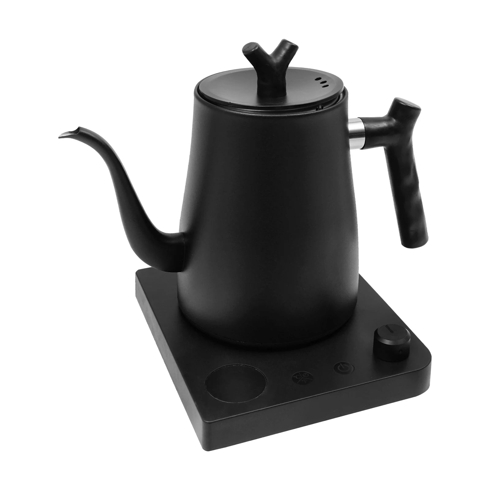 1L Electric Kettle 1KW 104-212°F LED White/Black Electric Coffee Kettle Water Heater Dry-Boil Protection 3 Ventilated Holes