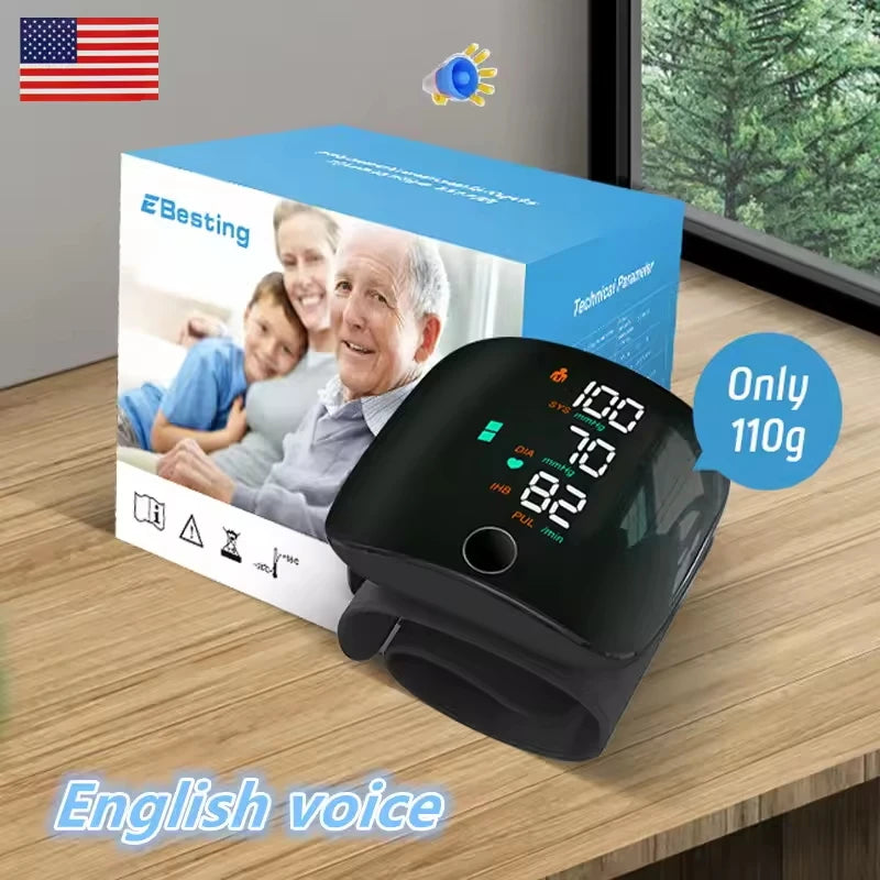 Digital Blood Pressure Monitor Wrist Tensiometer Electronic