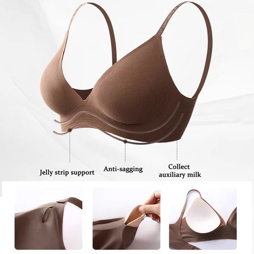 3PCS Sexy Deep V Neck Wireless Seamless Bras Lingerie Fashion