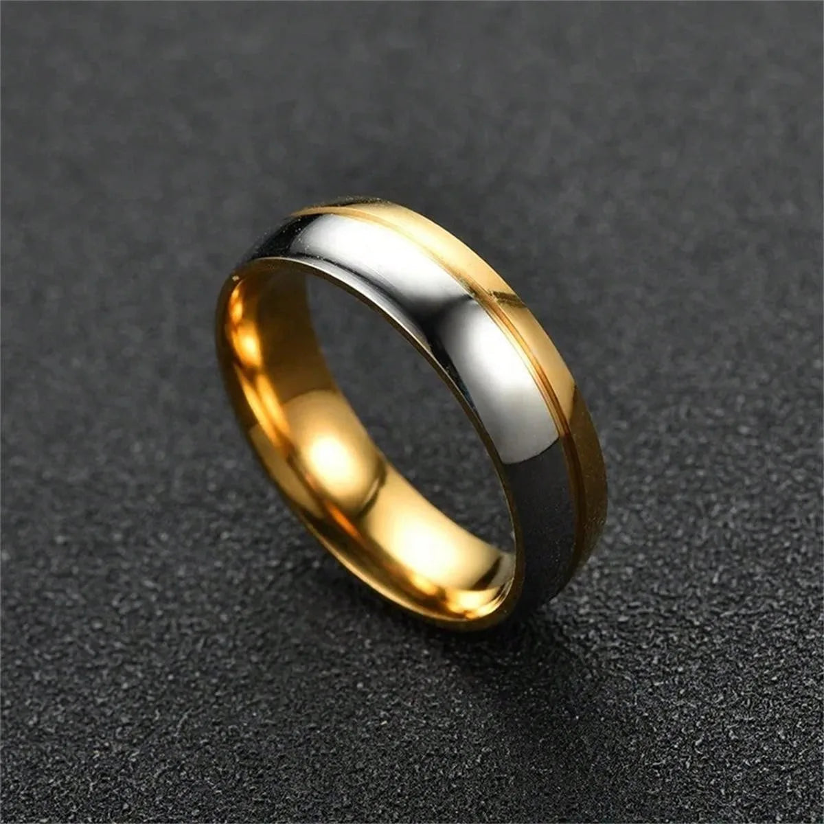 Fashion Stainless Steel Couple Rings For Men Women with Rhinestones