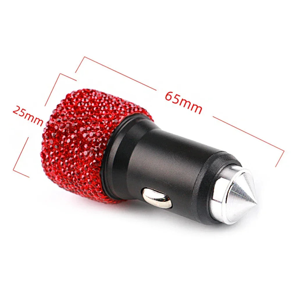 Bling USB Car Charger 5V 2.1A Dual Port Fast Adapter