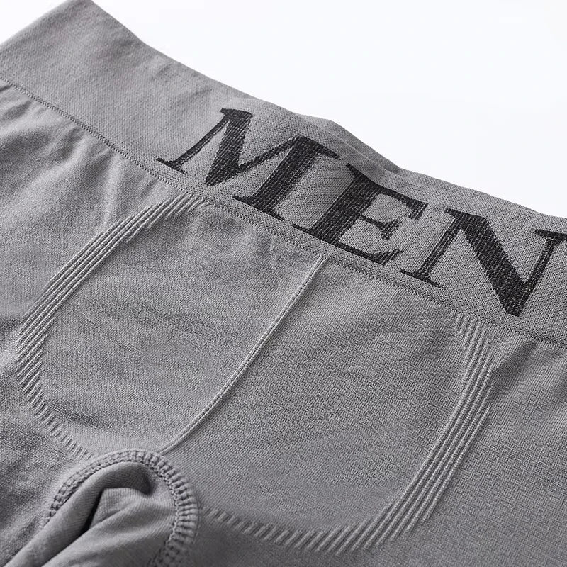 5 Pcs Thin Style Men's High Elastic Plain Color Comfortable Boxer Briefs Panties Breathable Pantyhose