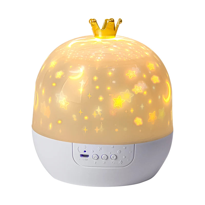 Crown Star Light Projection Rotating Star Bedroom Ceiling Atmosphere