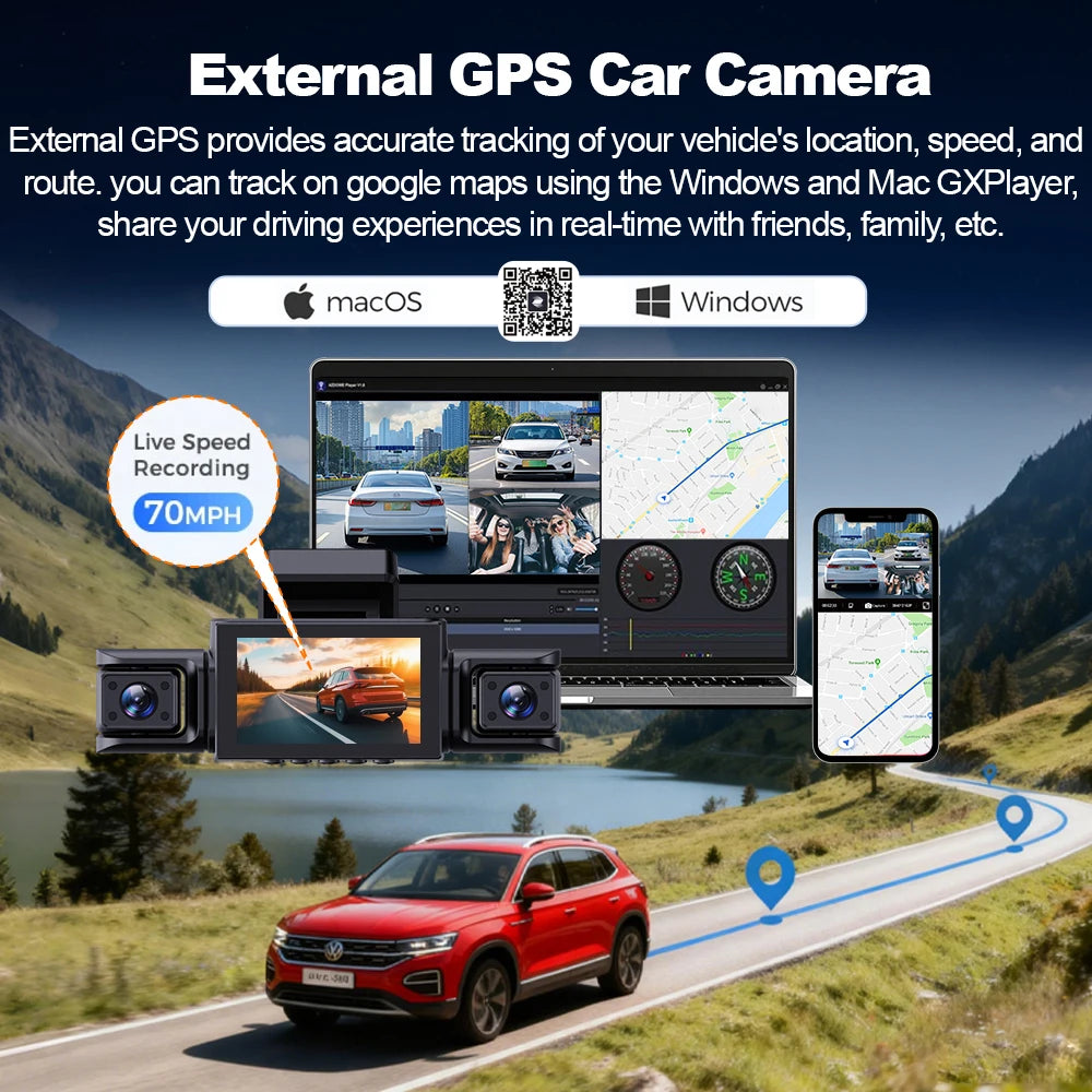 BEPOCAM 4K Dash Cam 4 Channel Front and Rear Inside 360°