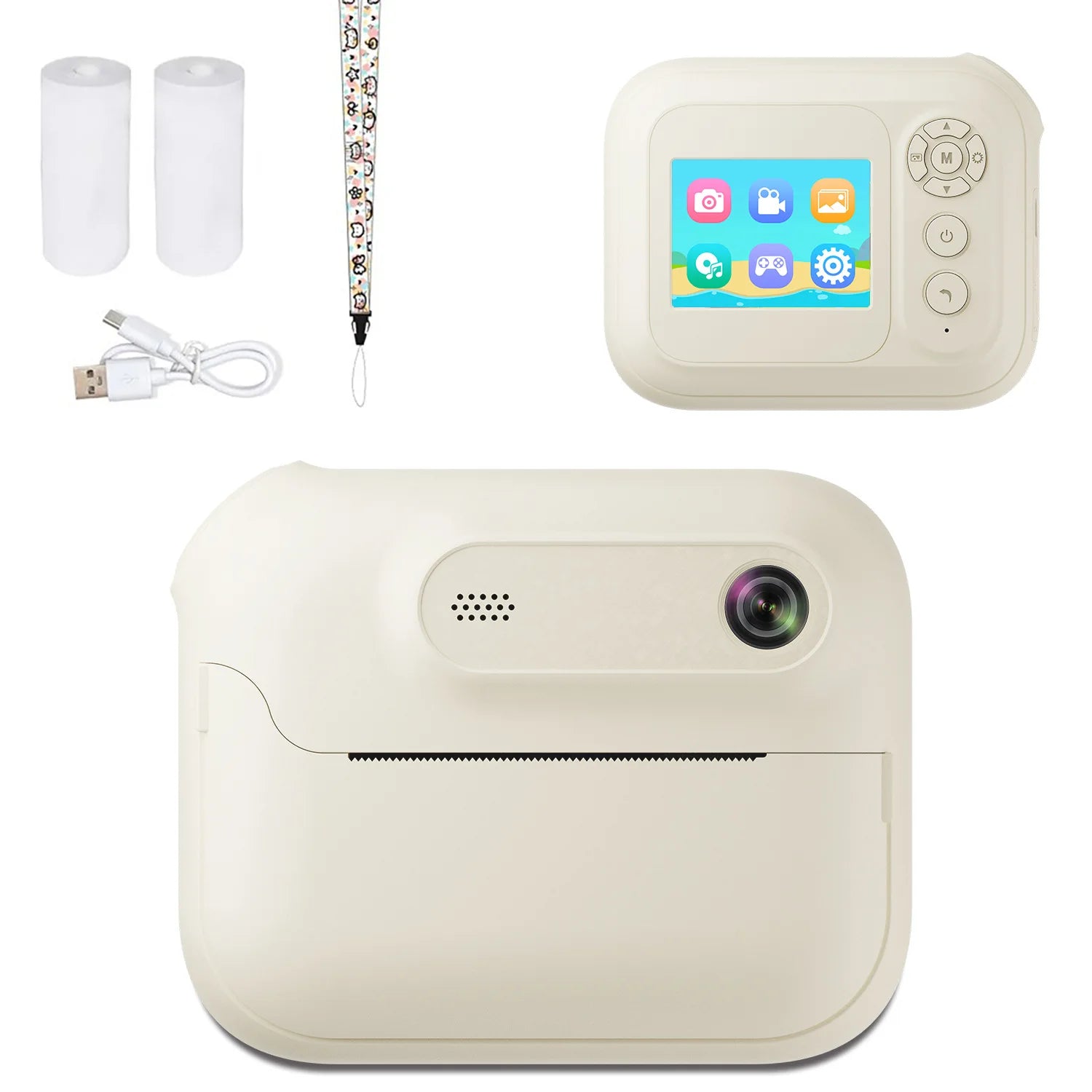 Instant Print Camera for Kids, Kids Camera for 5-1, 32MP HD 1080P Digital Camera with 3 Rolls of Printer Paper