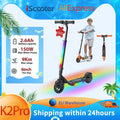 iScooter K2Pro Kids E-Scooter Safe Finger Throttle&Brake 3 Speeds(16km/h) 150W Motor 9km Range 2.6Ah Battery LED Lights for Fun