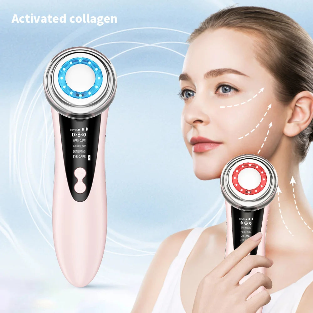 4 in1 Facial Massager Red Blue Light Therapy Vibration