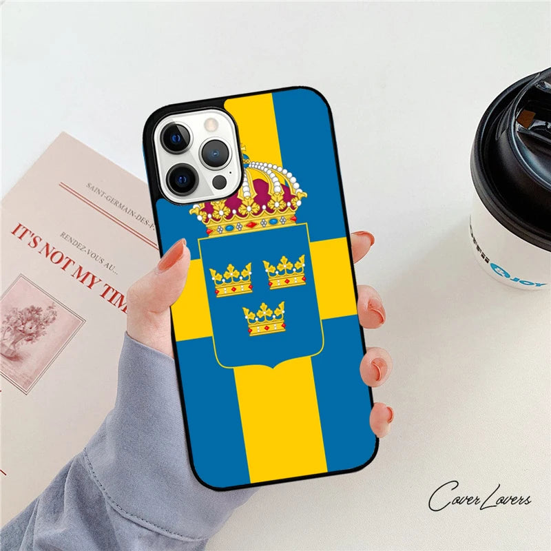 Sweden Passport Phone Case For iPhone 14 15 16 13 12 Mini Max Cover For Apple iPhone 11 Pro Max 6 8 7 Plus SE2020 Coque