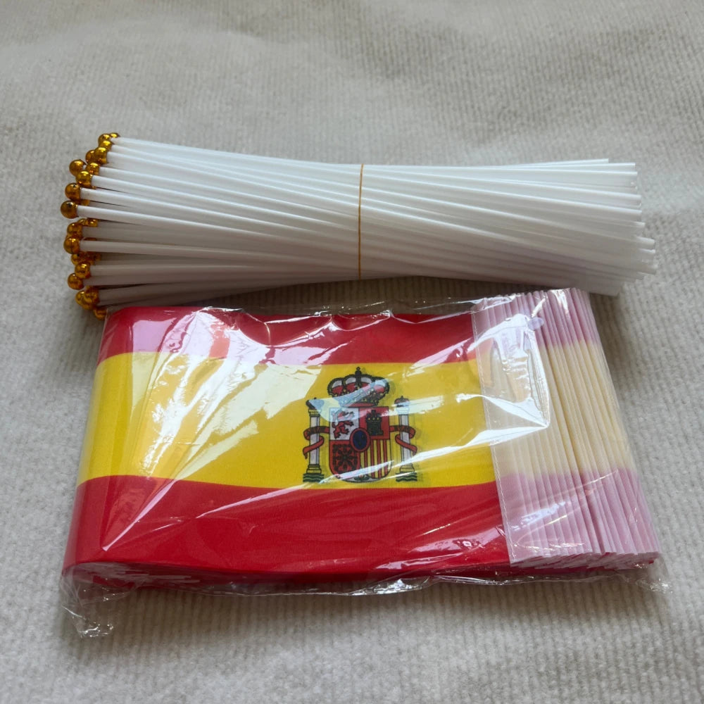 14*21 Spain hand flag Spanish Wave Crest banner Sports opening outdoor De