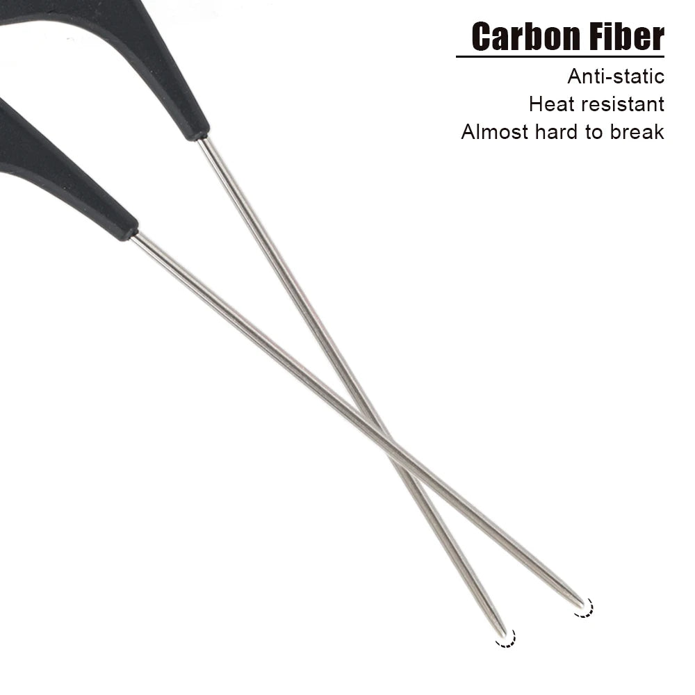 Fiber Heat Resistant Teasing Combs with Stainless Steel Pintail Hair Styling Tools