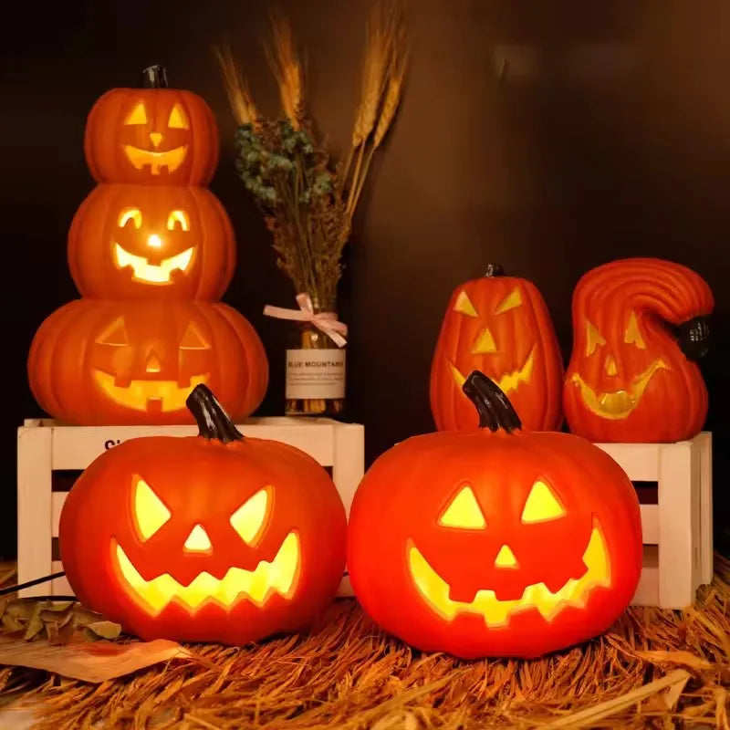 Halloween Glowing Pumpkin Decor LED Triple Layer Light Up