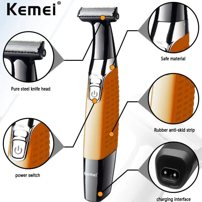 Kemei Professional Electric Shaver for Men Rechargeable