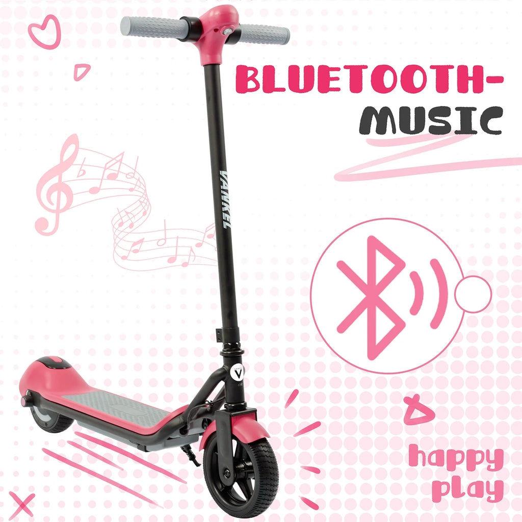 Sinaopus 6.5 Inch Kids Electric Scooter 110W, Foldable E-Scooter for Kids 6+, Bluetooth Music, LED Lights, 14km/h for Boys & Girls,Safe Riding for Children Scooter