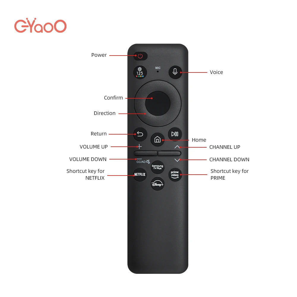 New BN59-01455A Solar Voice Remote  Suitable for Samsung Smart TV NEO QLED Crystal UHD OLED Compatible with Q60 Q70 Q80 QN85QN90